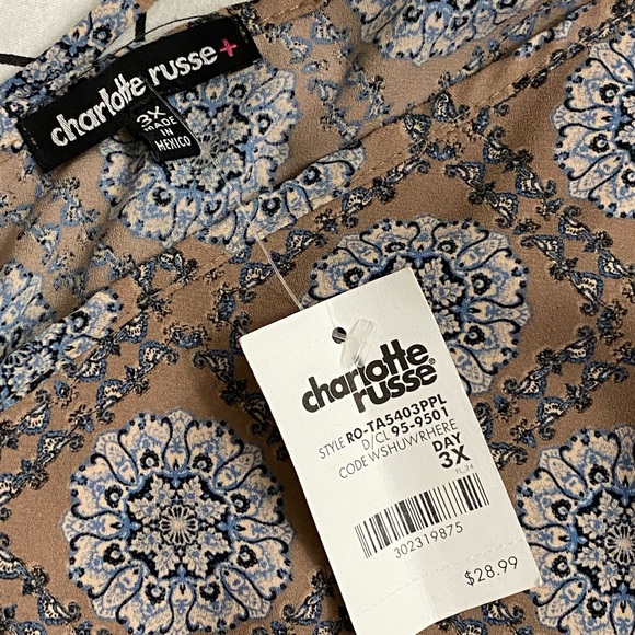 Mauve purple off shoulder blouse - Picture 2 of 3